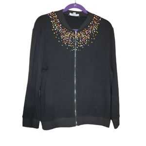 THML Zip Up Sweater Cardy Anthro